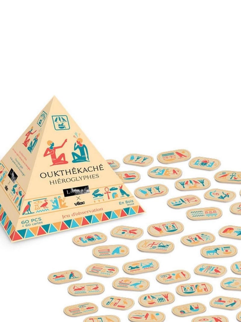 Jeu d'observation en bois : OUKTHÊKACHÉ HIÉROGLYPHES - MUSÉE DU LOUVRE N/A - Kiabi