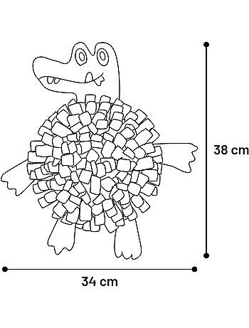 Jeu d'occupation et de fouille jammie crocodile pour chien