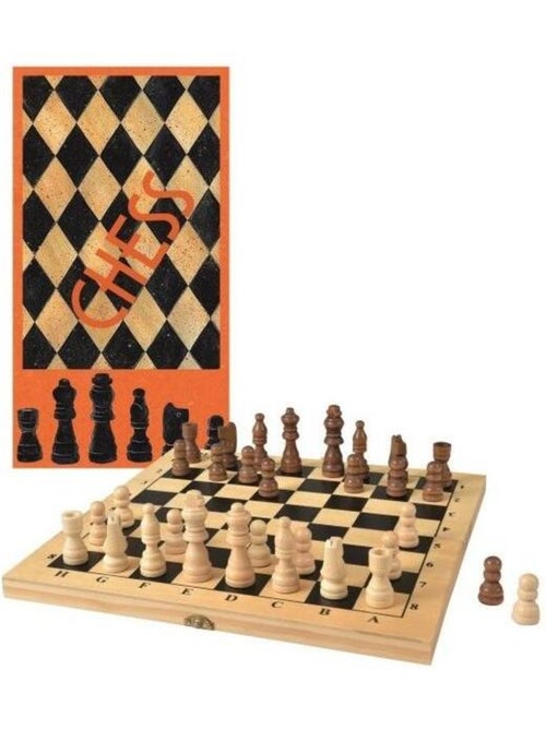 Jeu Echec Bois Avec Plateau Pliable - Kiabi