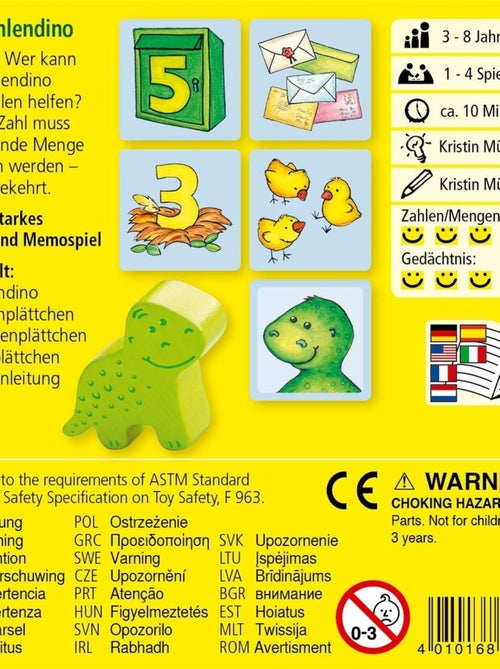 Jeu éducatif - Dinosaure à chiffres - Kiabi