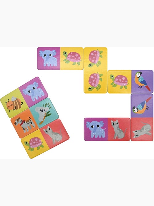 Jeu éducatif 4 en 1 Mémo / Puzzle / Domino et Cartes - Kiabi Jeu éducatif 4 en 1 Mémo / Puzzle / Domino et Cartes - Kiabi