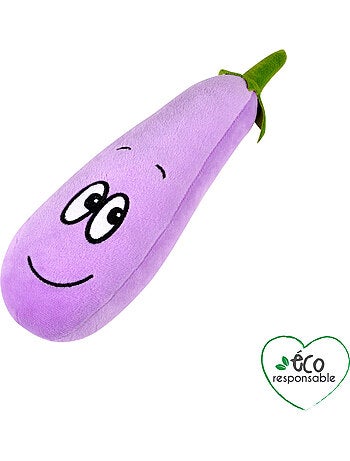 Jeu en peluche aubergine pour chien 25cm