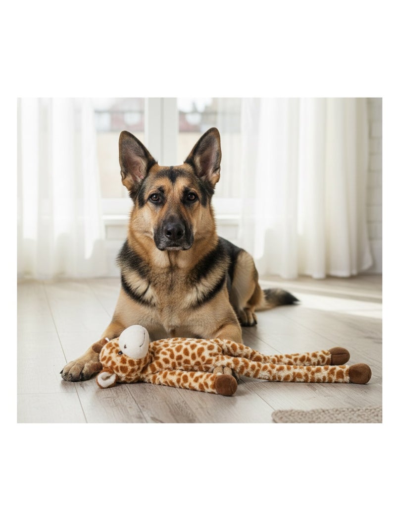 Jeu Geant sonore pour chien Garry Girafe en peluche Marron - Kiabi