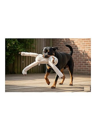 Jeu geant sonore pour chien paresseux en peluche