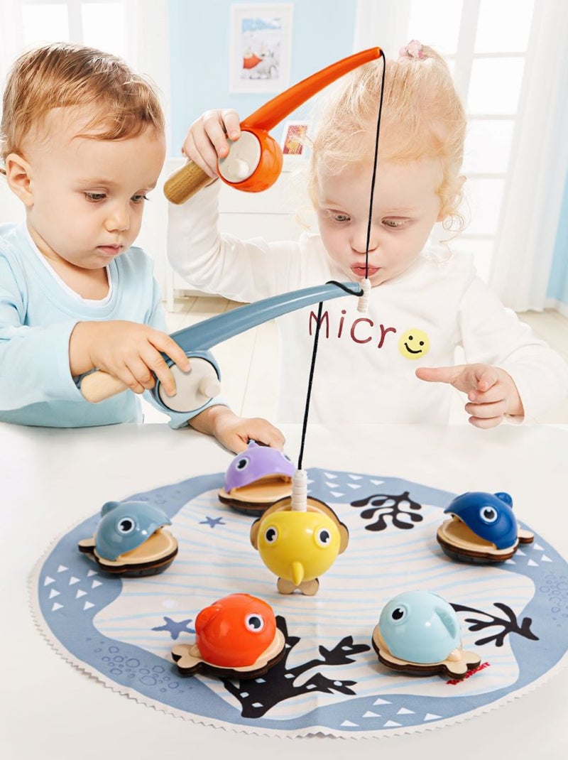 Jeu magnétique Attrape les poissons Bleu - Kiabi