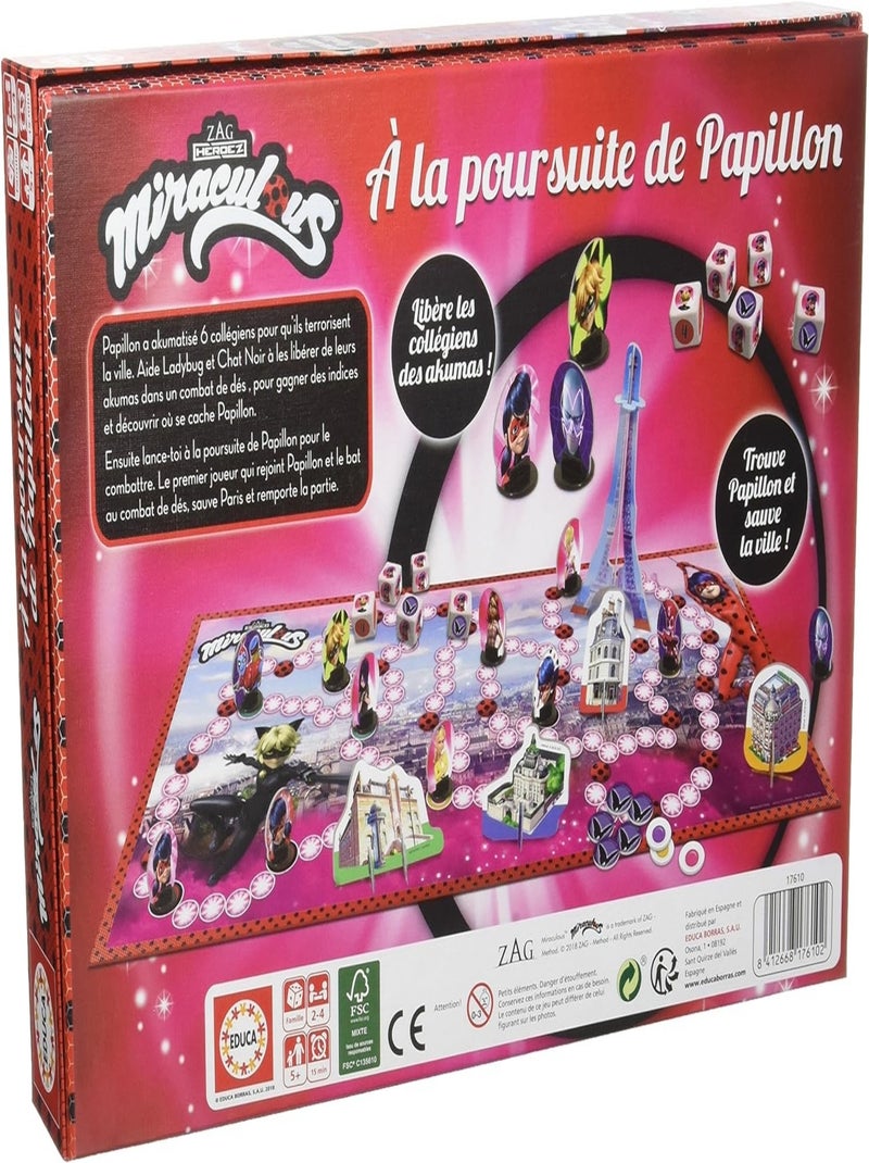 Jeu Miraculous Ladybug à La Poursuite De Papillon - Educa Multicolore - Kiabi