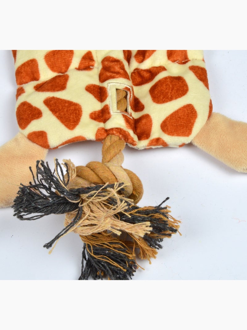 Jeu peluche Girafe et corde pour chien Marron - Kiabi