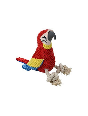 Jeu peluche Mateo le perroquet corde pour chien