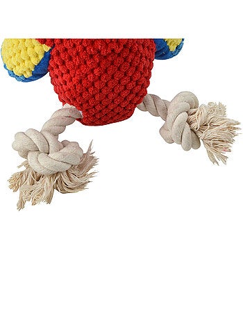 Jeu peluche Mateo le perroquet corde pour chien