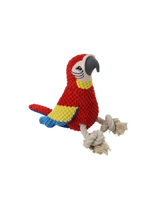 Jeu peluche Mateo le perroquet corde pour chien - Kiabi