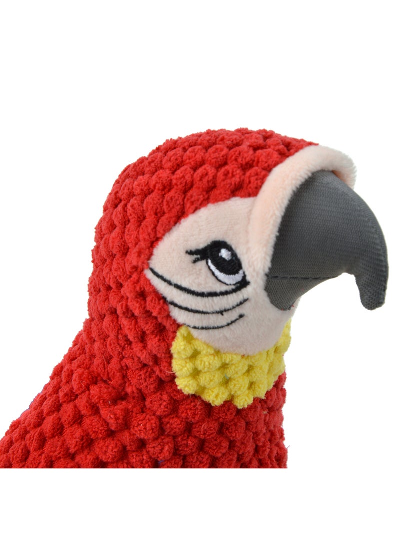 Jeu peluche Mateo le perroquet corde pour chien Rouge - Kiabi