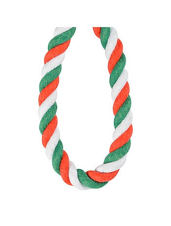 Jeu peluche Pere Noel et corde pour chien