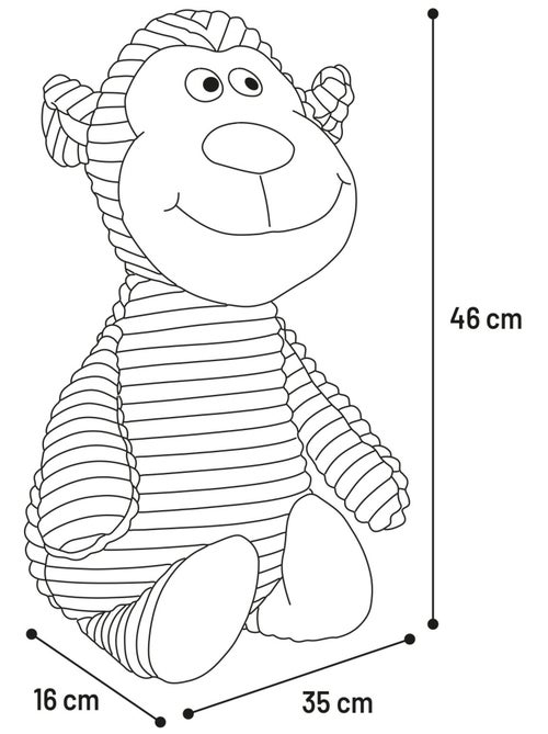 Jeu Peluche pour animaux sonore Singe - Kiabi