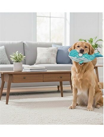 Jeu pour chien baleine bleu clair