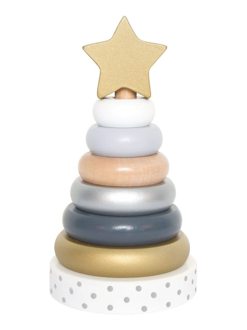 Jeu pyramide bois Silver Gris - Kiabi