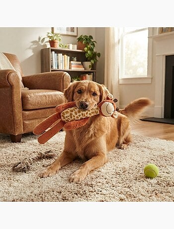 Jeu sonore pour chien garfa la girafe en peluche