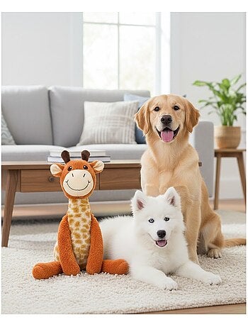 Jeu sonore pour chien garfa la girafe en peluche