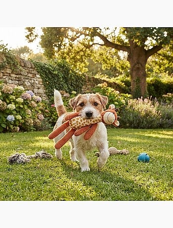 Jeu sonore pour chien garfa la girafe en peluche