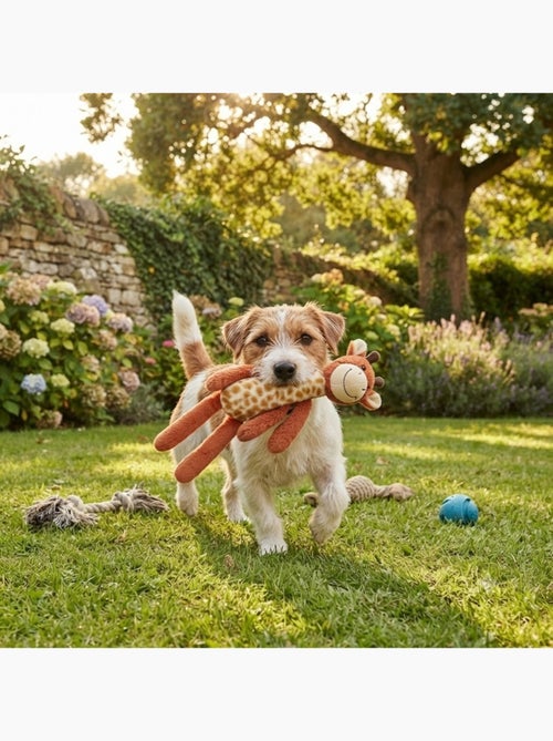 Jeu sonore pour chien Garfa la Girafe en peluche - Kiabi