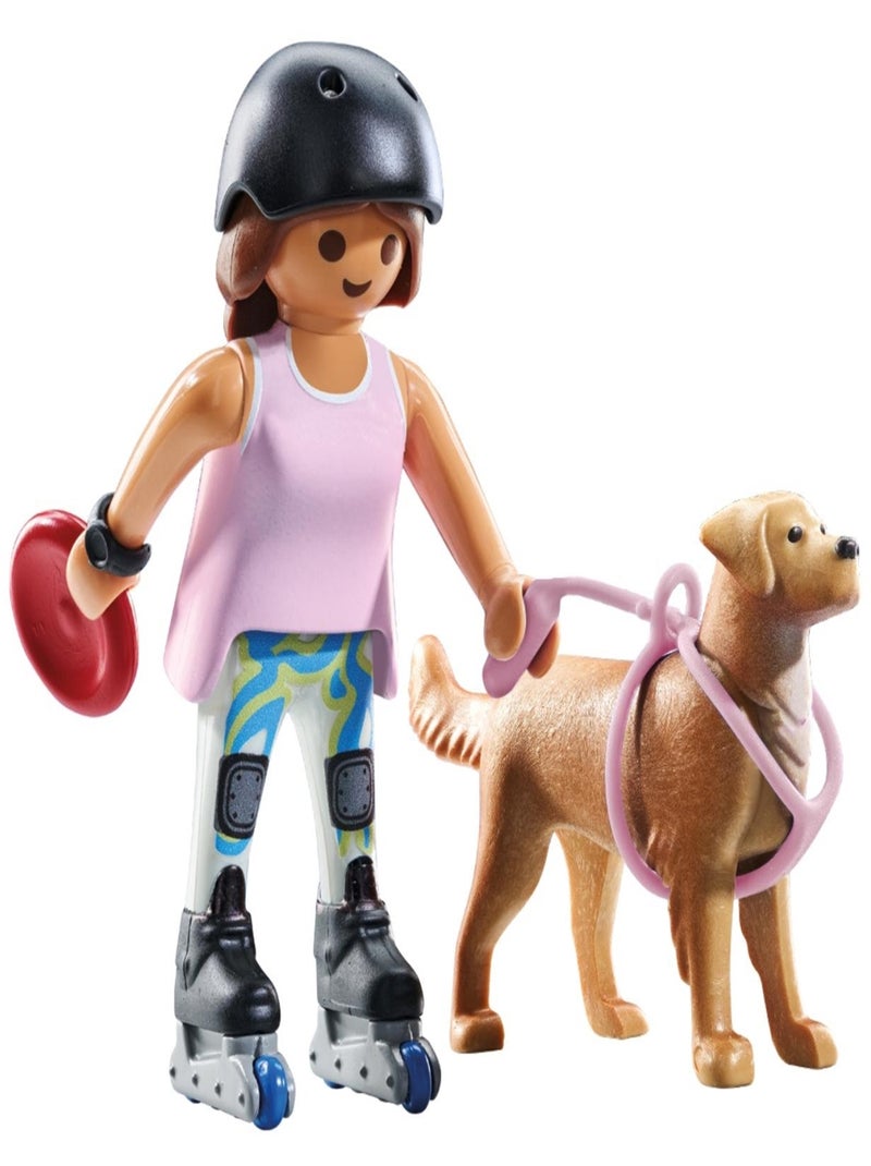 Jeune fille rolleuse avec Retriever et accessoires N/A - Kiabi