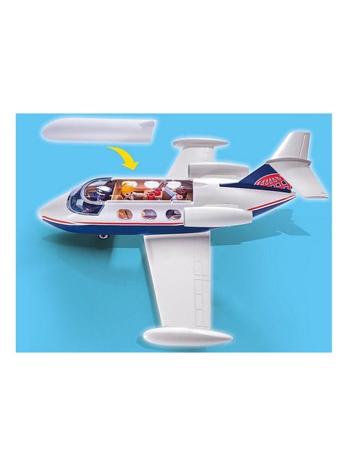 Jeux de construction - playmobil - jet prive 70533 - blanc et bleu - a partir de 4 ans - plastique - Kiabi