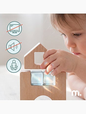 Jeux de construction en bois blocs sensoriels ville mamabrum