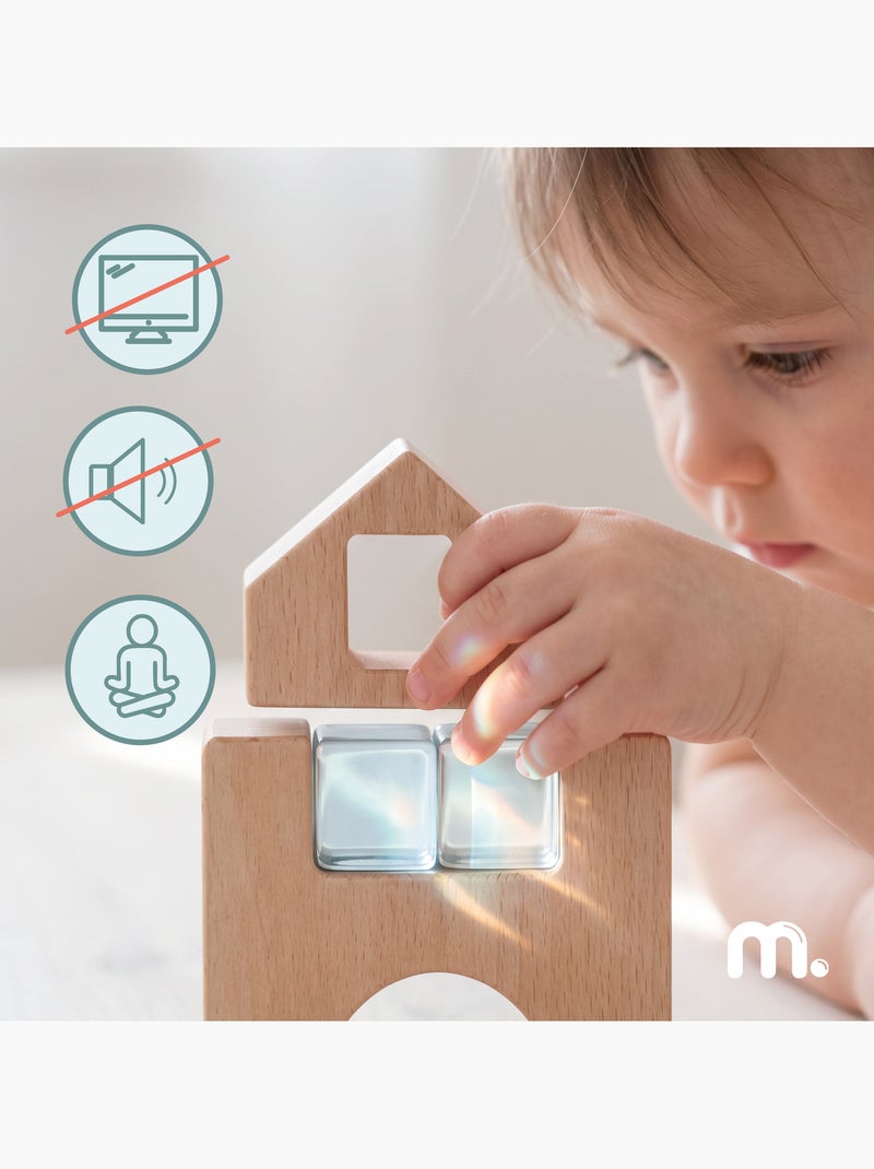 Jeux de construction en bois blocs sensoriels ville mamabrum N/A - Kiabi