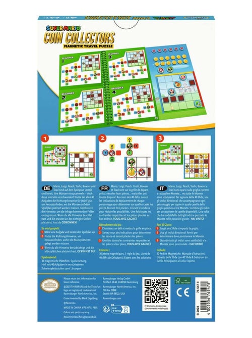 Jeux de logique magnétique Super Mario défis - Kiabi