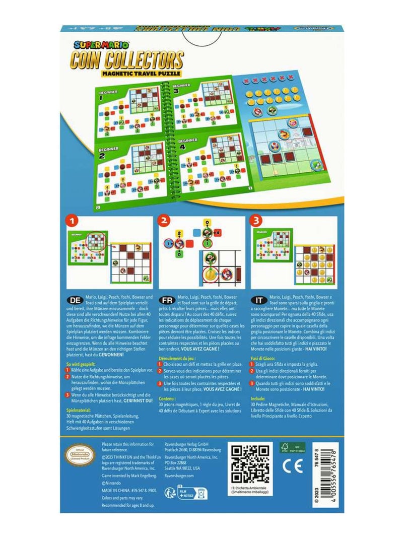 Jeux de logique magnétique Super Mario défis N/A - Kiabi
