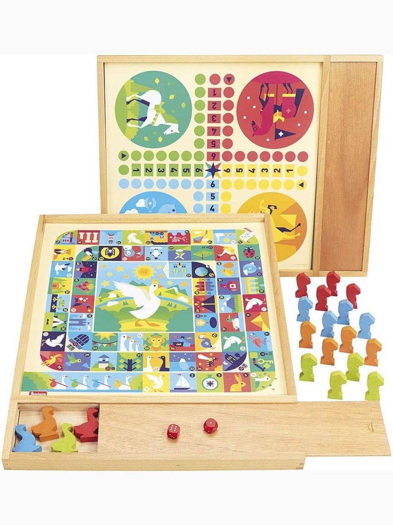 Jeux de l'oie et petits chevaux Beige - Kiabi