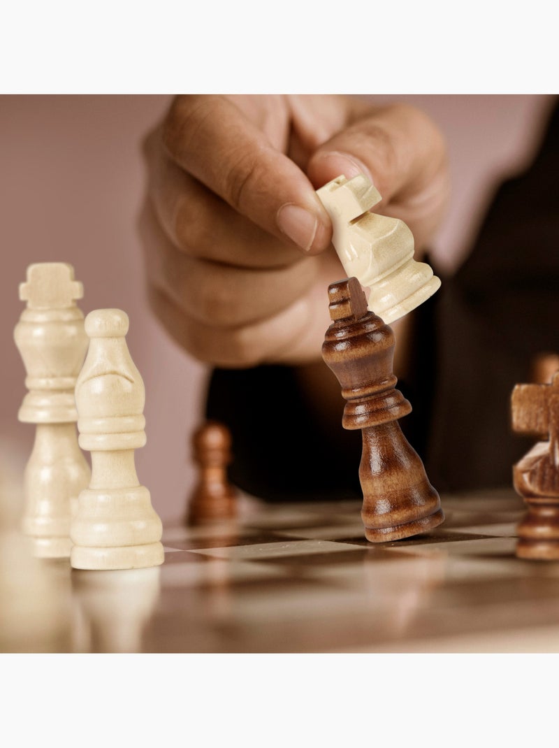 Jeux d'échecs et de dames 2 en 1 en bois avec tiroir cb games N/A - Kiabi