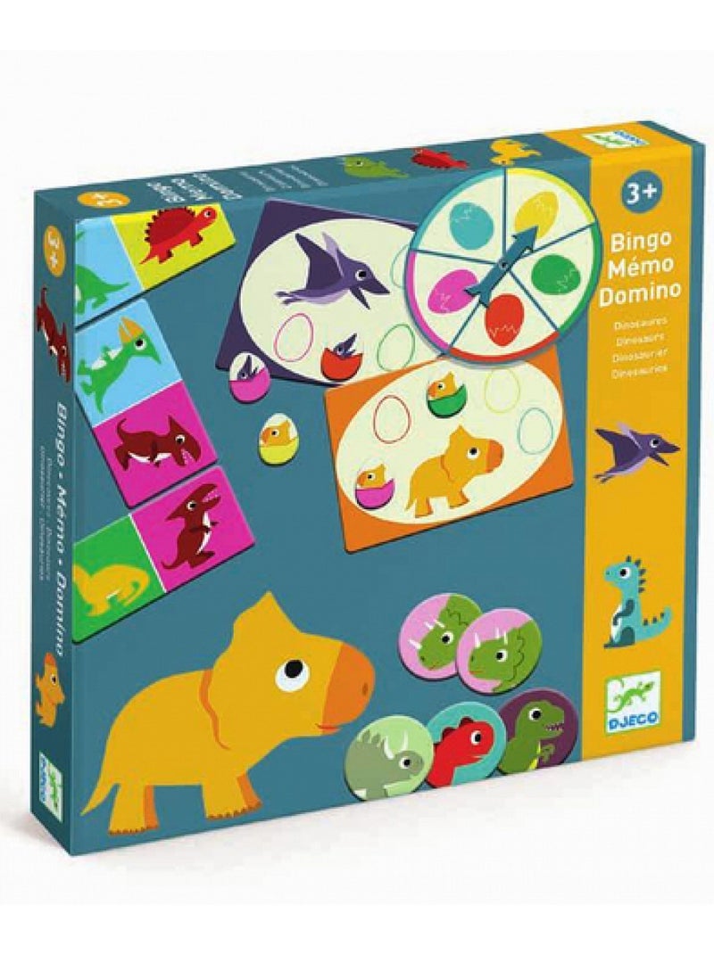 Jeux éducatifs bingo Mémo Domino Dinosaures N/A - Kiabi