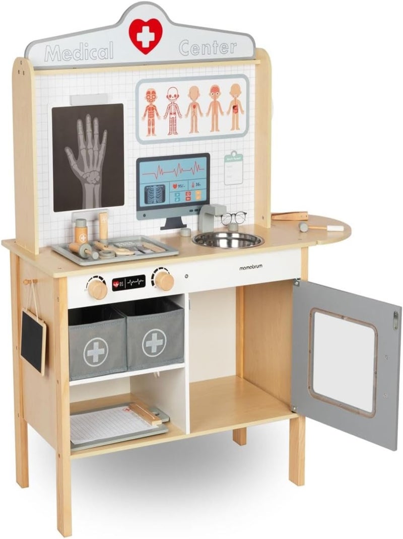 Jeux Imitation Docteur Bois +Accessoires, Cabinet médical, Malette Docteur et Accessoires N/A - Kiabi