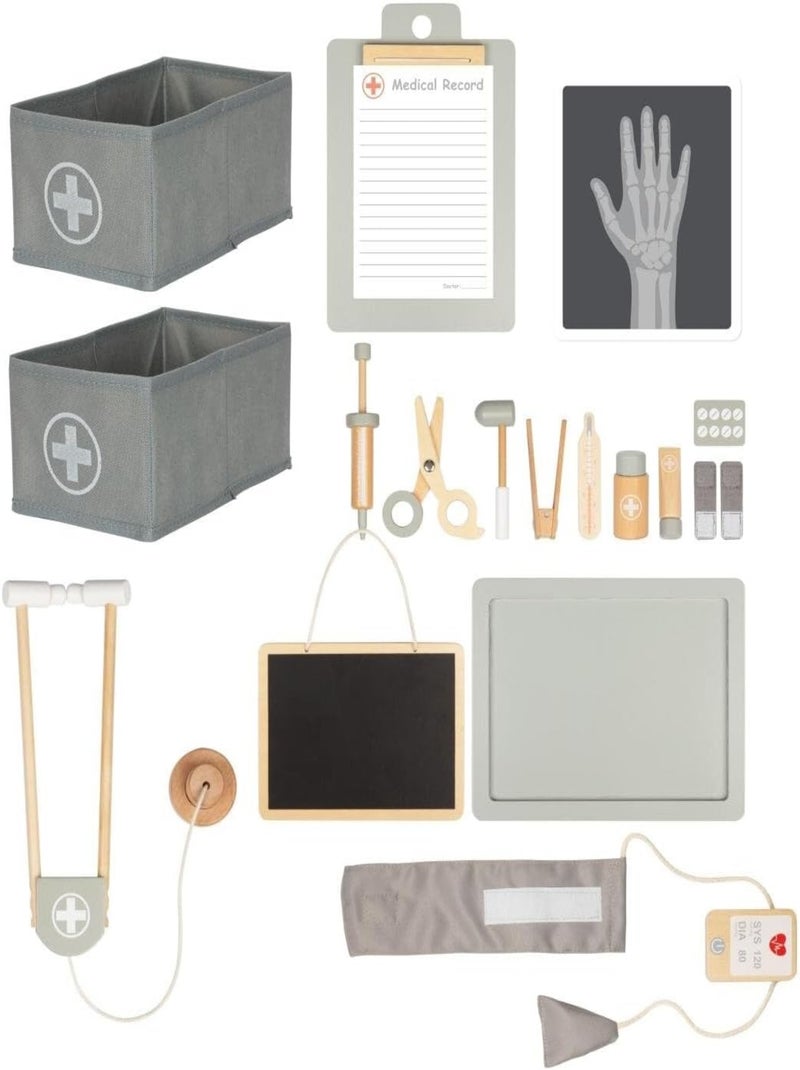 Jeux Imitation Docteur Bois +Accessoires, Cabinet médical, Malette Docteur et Accessoires N/A - Kiabi