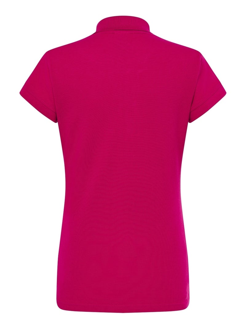 JHK - Polo motif/style uni Rose fushia - Kiabi