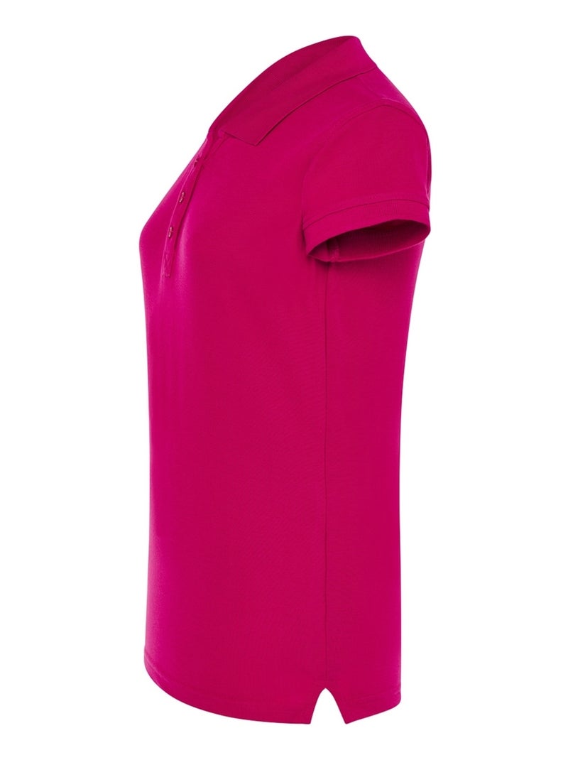 JHK - Polo motif/style uni Rose fushia - Kiabi