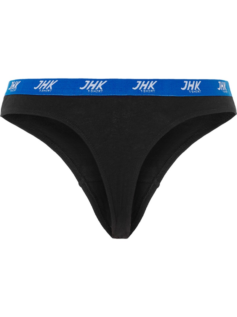 JHK - Strings motif/style uni Noir - Kiabi