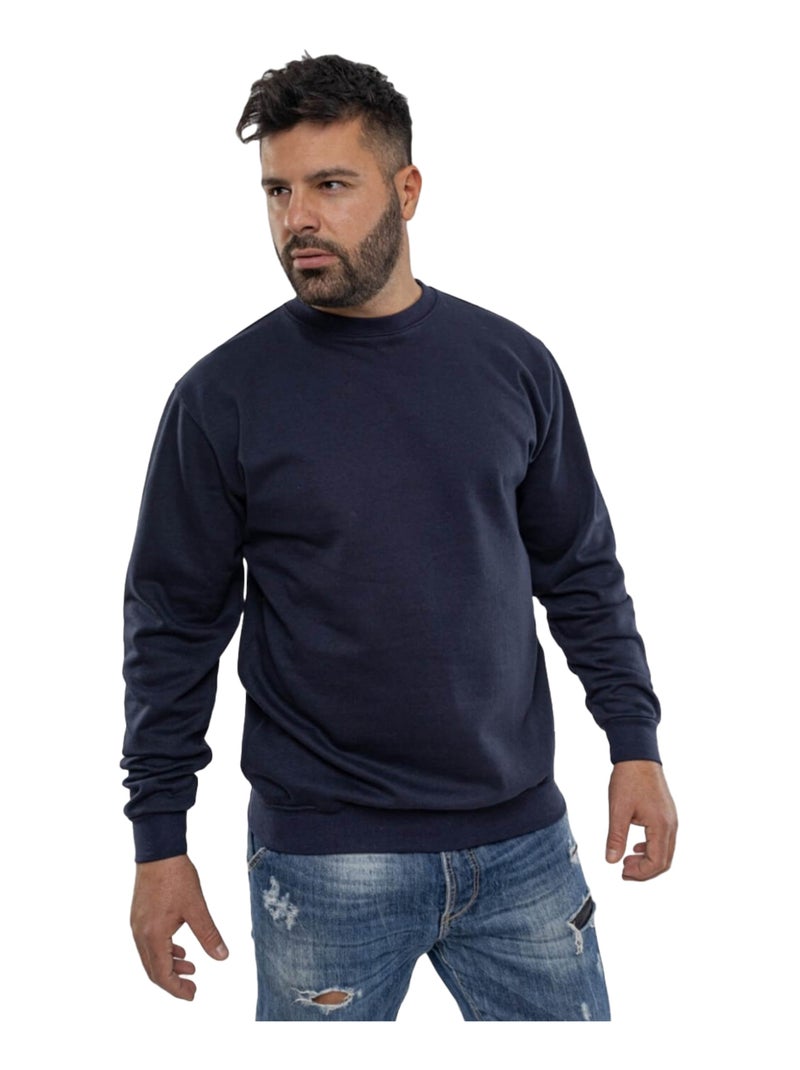 JHK - Sweat motif/style uni Bleu marine - Kiabi