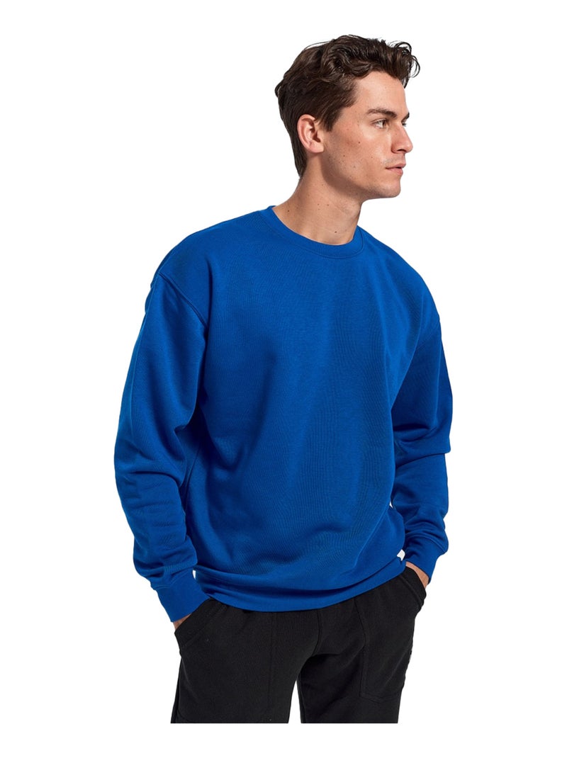 JHK - Sweat motif/style uni Bleu roi - Kiabi