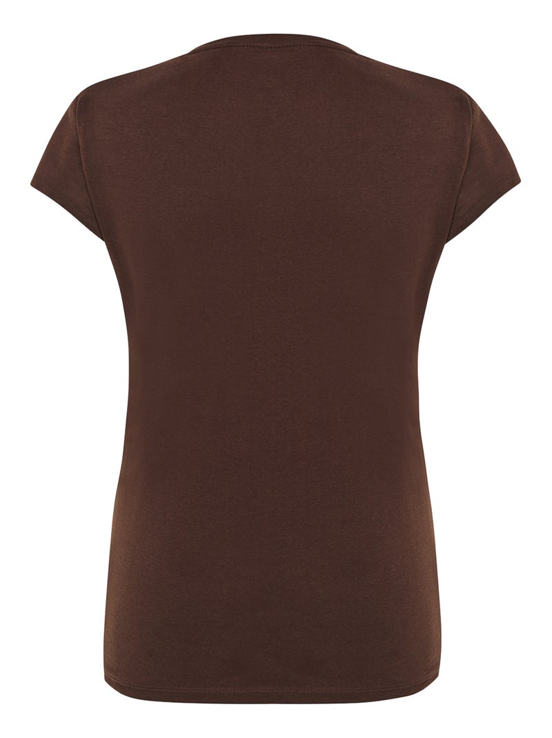 JHK - T-shirt COMFORT Marron chocolat - Kiabi