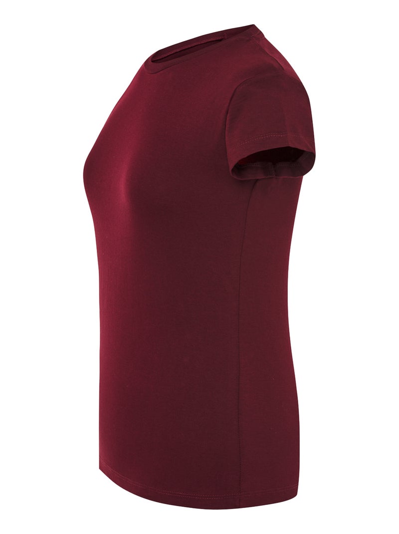 JHK - T-shirt COMFORT Rouge bordeaux - Kiabi