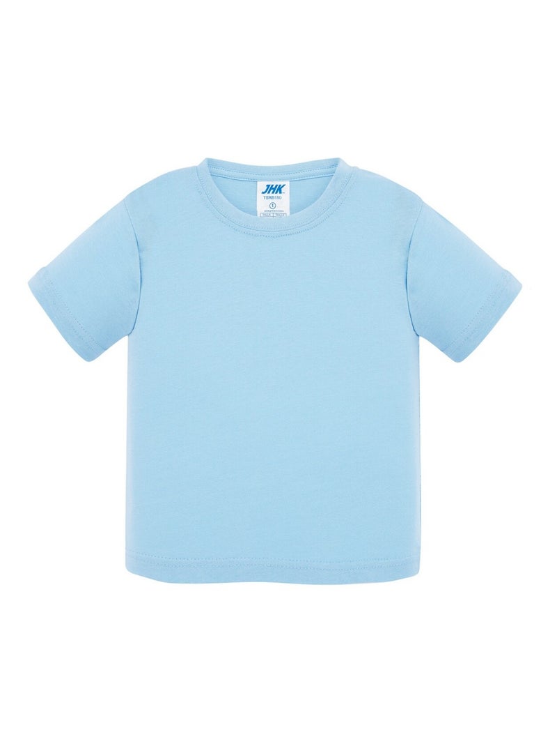 JHK T-shirt motif/style uni Bébé Bleu ciel Enfant