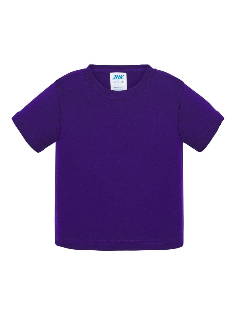 JHK T-shirt motif/style uni Bébé Violet Enfant Kiabi