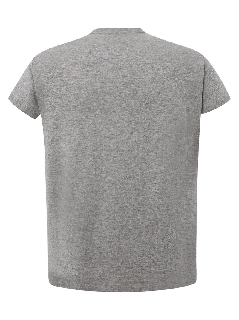 JHK - T-shirt motif/style uni Gris chiné - Kiabi