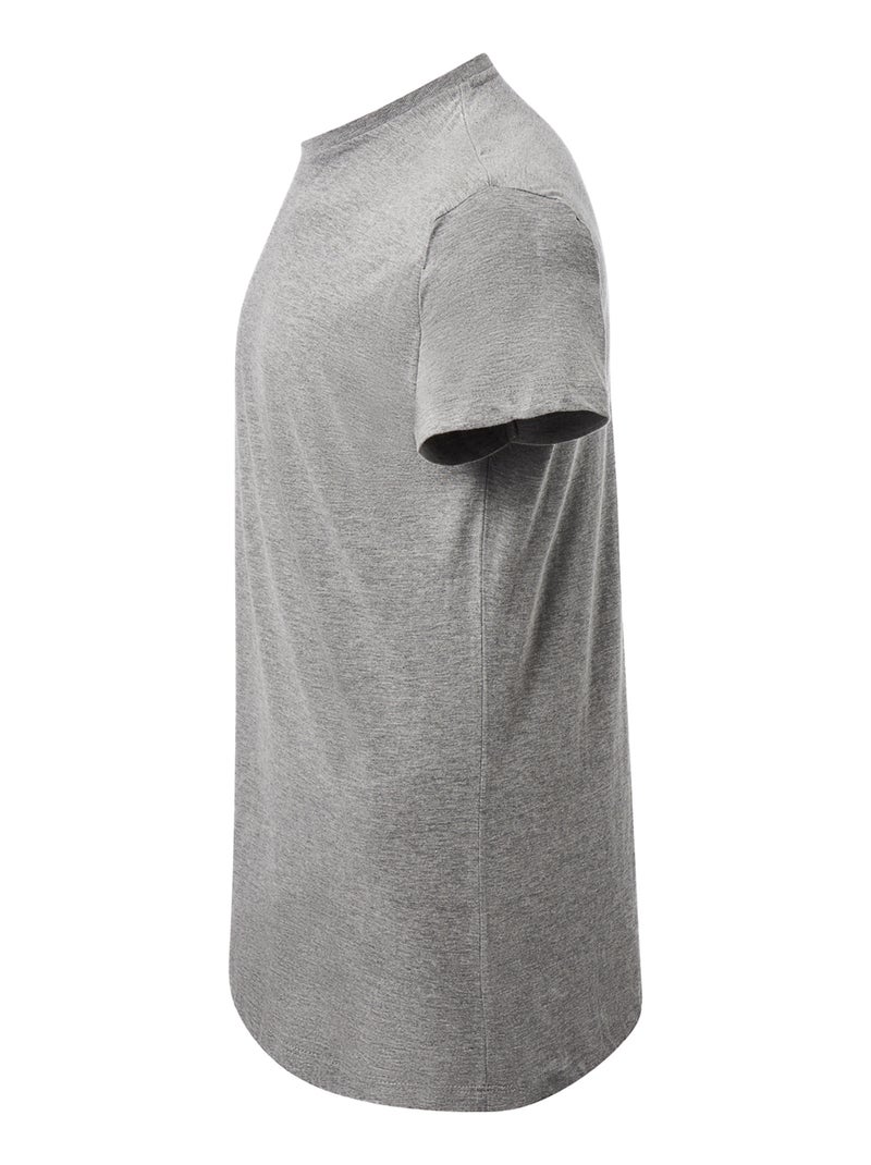 JHK - T-shirt motif/style uni Gris chiné - Kiabi