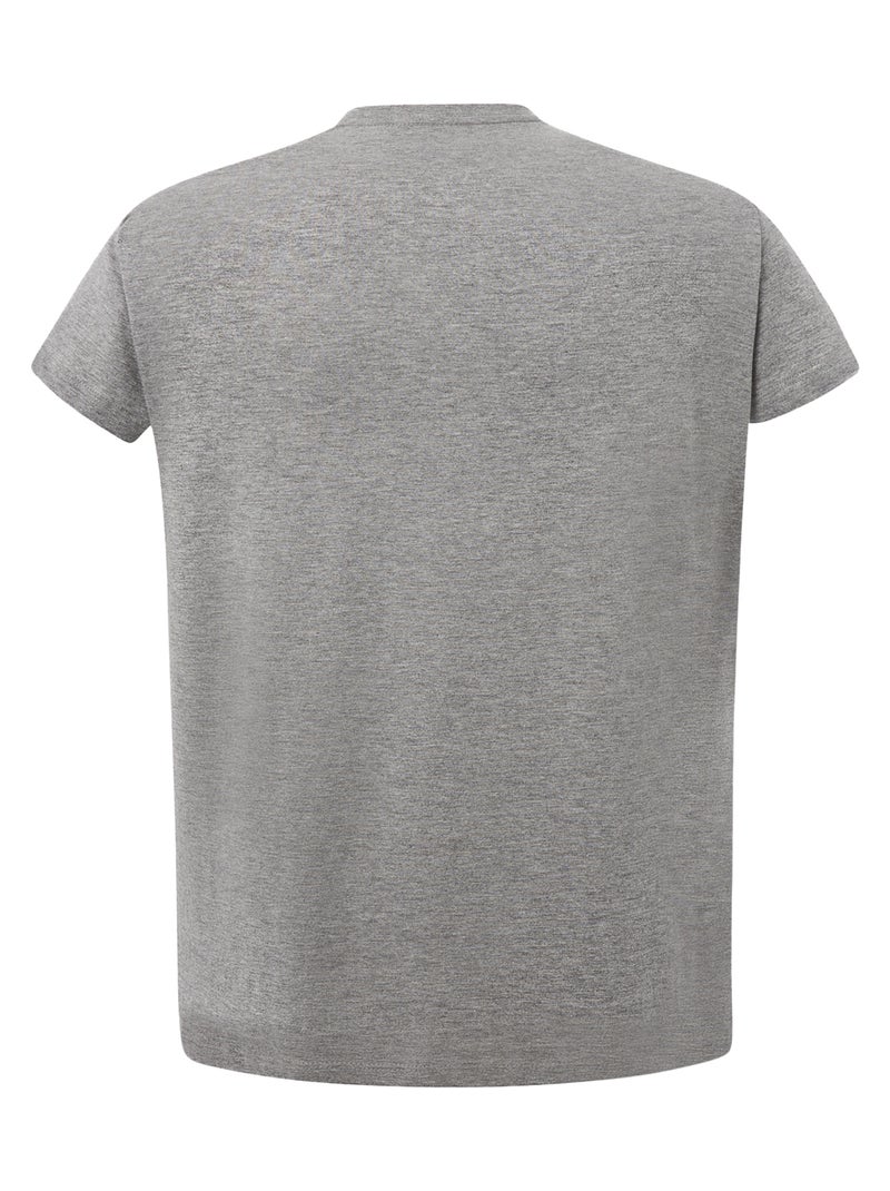 JHK - T-shirt motif/style uni Gris chiné - Kiabi