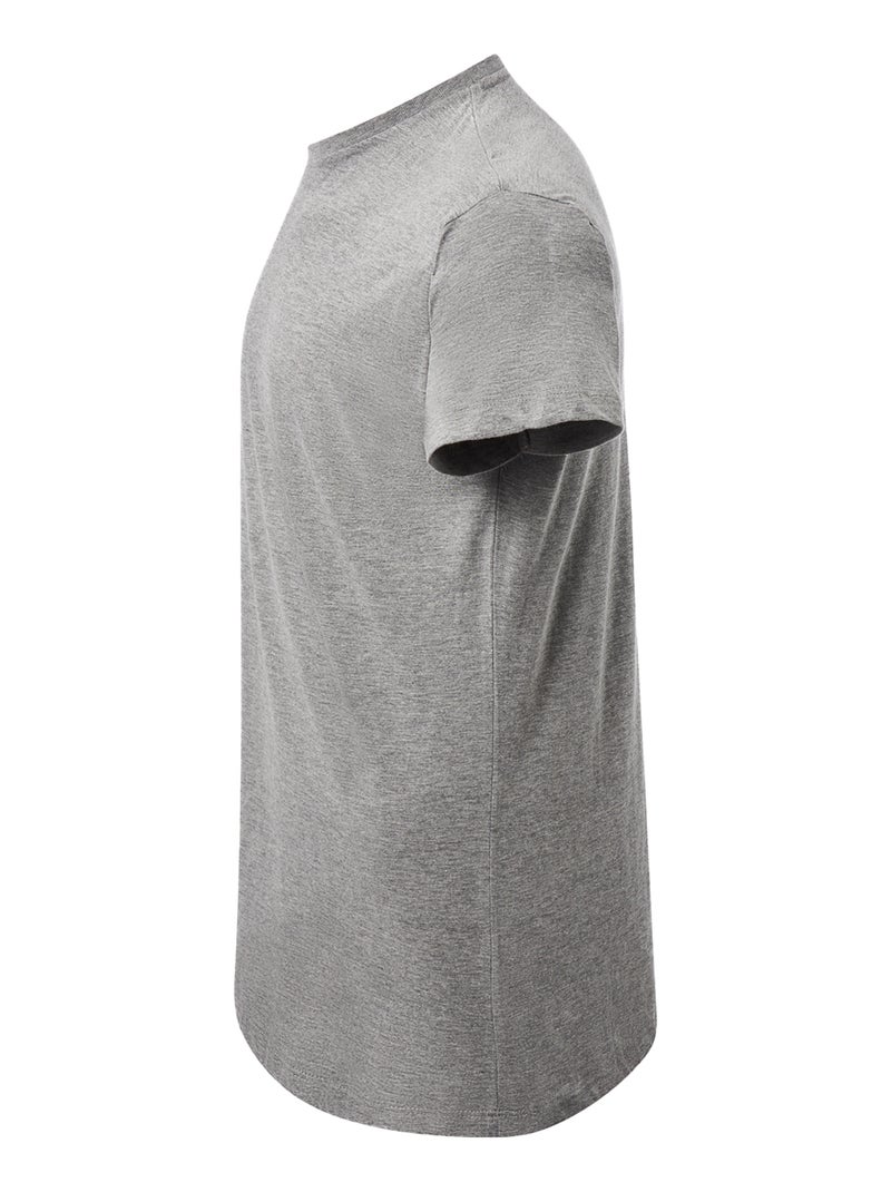JHK - T-shirt motif/style uni Gris chiné - Kiabi