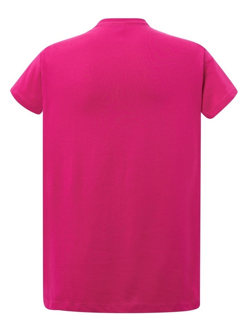 JHK - T-shirt motif/style uni Rose fushia - Kiabi