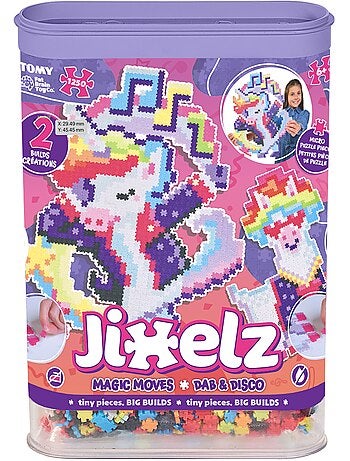 Jixelz animaux dab & disco 1250 pièces - alliez puzzle et pixel !