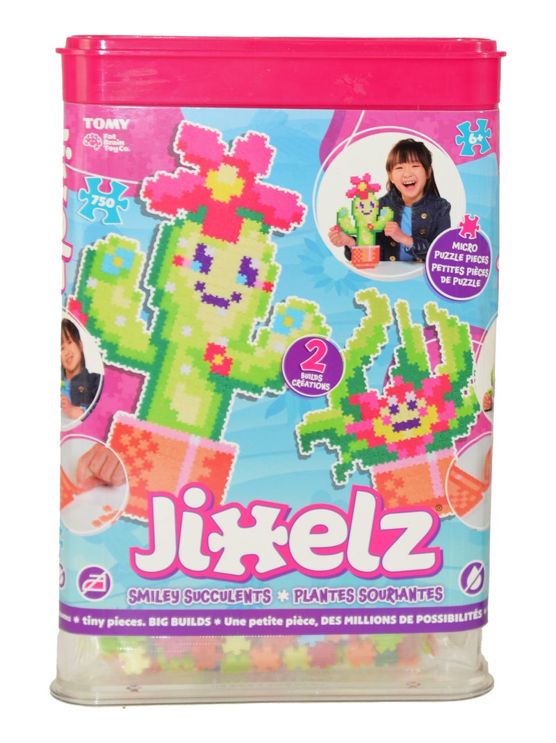 Jixelz plantes souriantes 750 pièces - alliez puzzle et pixel ! N/A - Kiabi